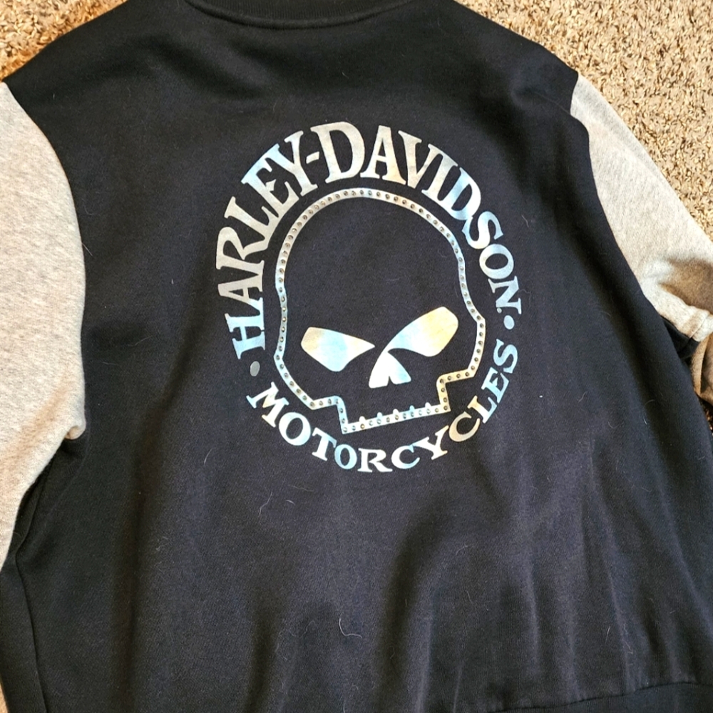 Harley Davidson zip up jacket with Swarovski crystals